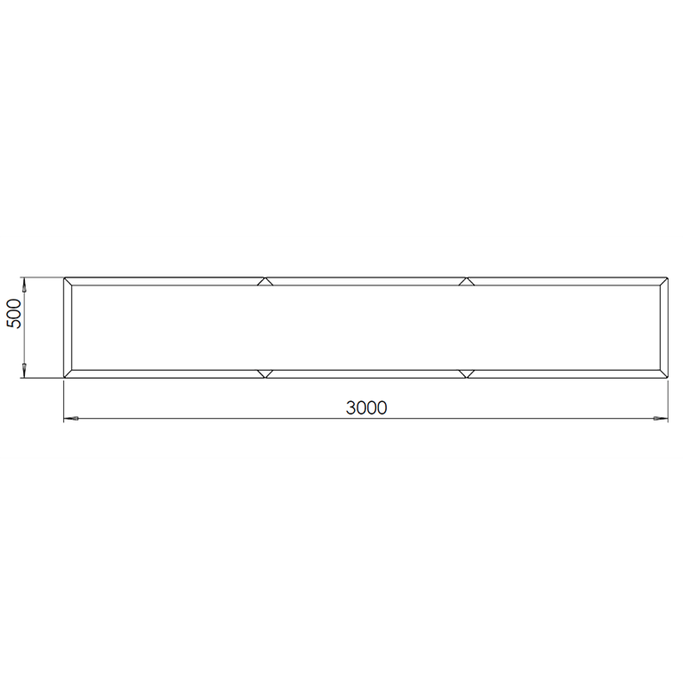 Jardinieră din oțel corten Texas xxl 300 x 50 cm