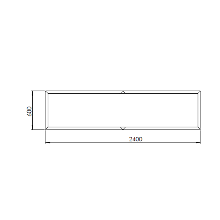 Jardinieră din oțel acoperit cu pulbere Texas xxl 240 x 60 cm