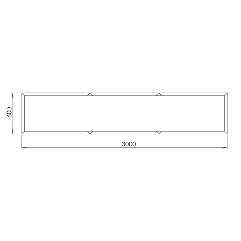 Jardinieră din oțel acoperit cu pulbere Texas xxl 300 x 60 cm