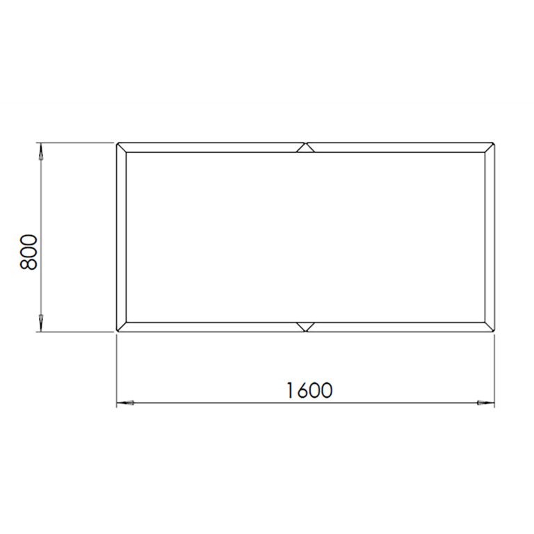 Jardinieră din oțel acoperit cu pulbere Texas xxl 160 x 80 cm
