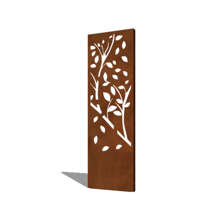 Panou de grădină din oțel corten copac partea 4 60 x 6 x 190 cm