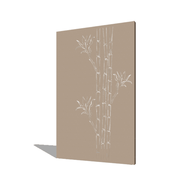 Panou de grădină din oțel acoperit cu pulbere bambus 120 x 6 x 190 cm