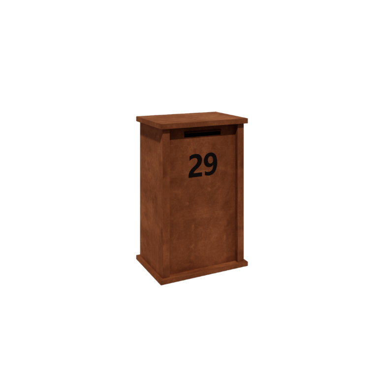 Cutie poștală din oțel corten - Arizona M - 60 x 40 x 100 cm