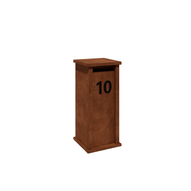 Cutie poștală din oțel corten Arizona Tip S