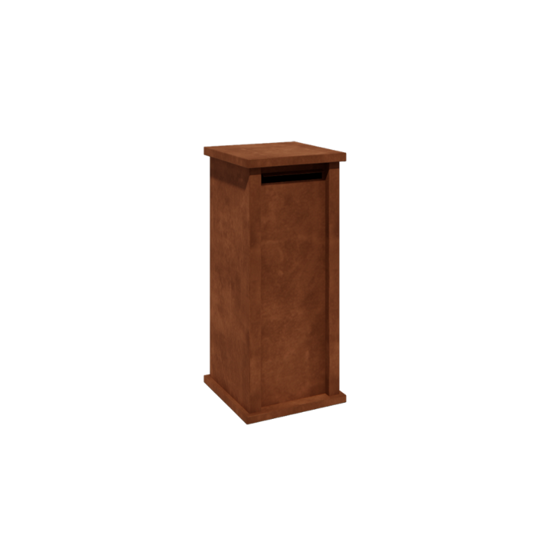 Cutie poștală din oțel corten - Arizona S - 40 x 40 x 100 cm