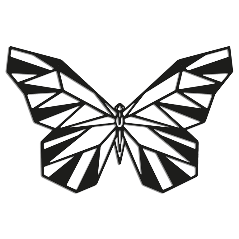 Decor de perete din metal Fluture 2.0