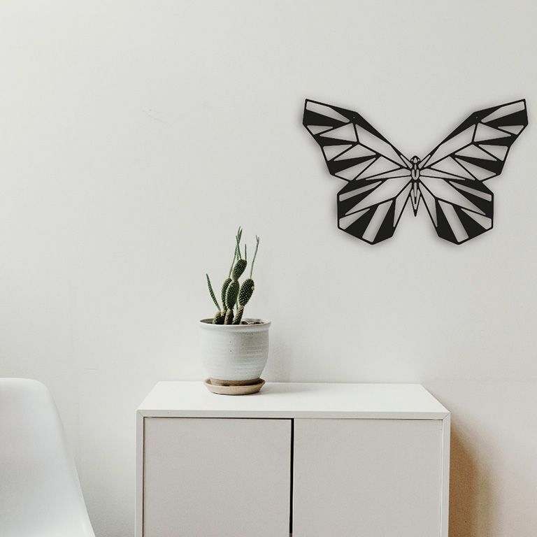 Decor de perete din metal Fluture 2.0
