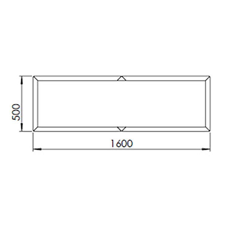 Jardinieră din oțel acoperit cu pulbere Texas xxl 160 x 50 cm