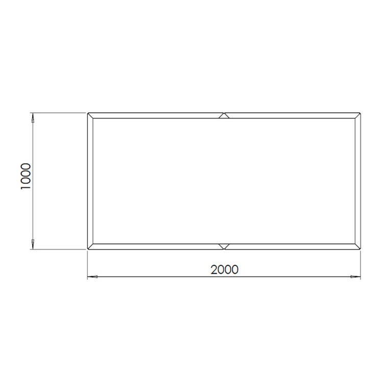 Jardinieră din oțel acoperit cu pulbere Texas xxl 200 x 100 cm