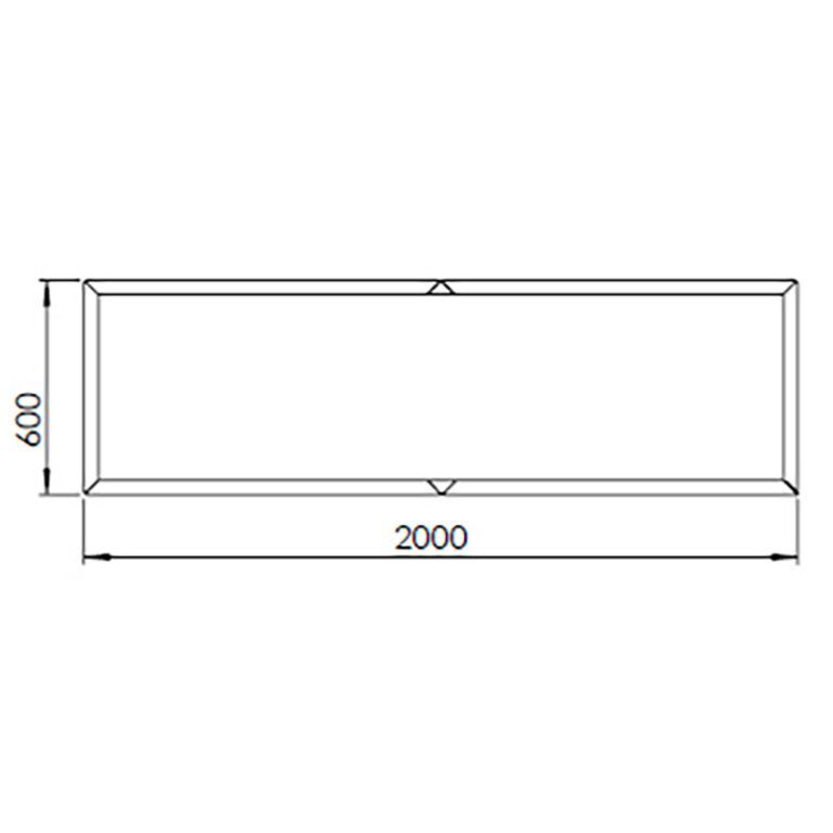 Jardinieră din oțel corten Texas xxl 200 x 60 cm