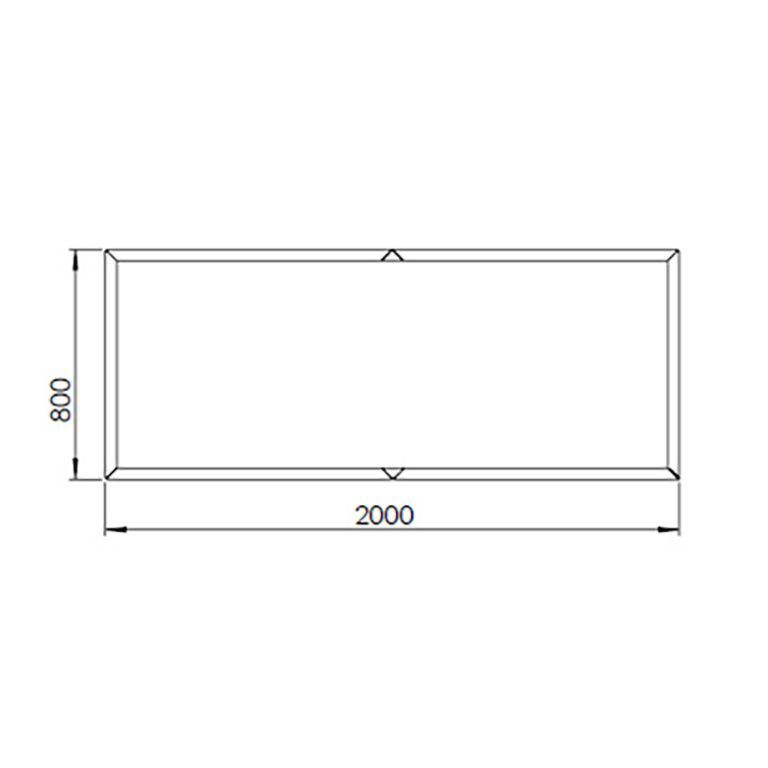Jardinieră din oțel acoperit cu pulbere Texas xxl 200 x 80 cm