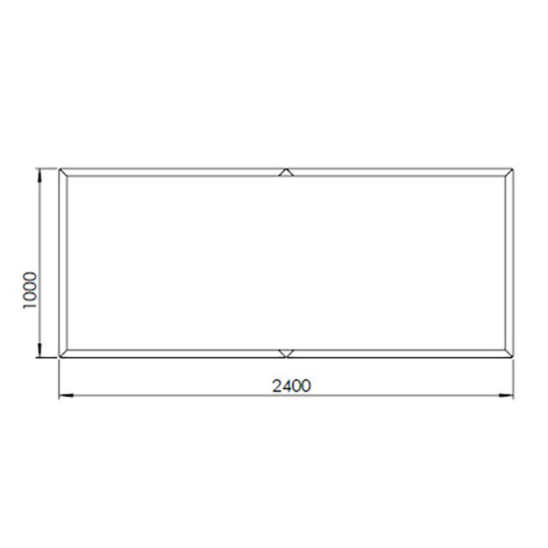 Jardinieră din oțel acoperit cu pulbere Texas xxl 240 x 100 cm