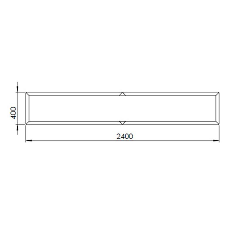 Jardinieră din oțel acoperit cu pulbere Texas xxl 240 x 40 cm