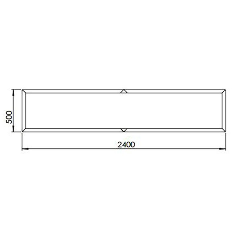 Jardinieră din oțel acoperit cu pulbere Texas xxl 240 x 50 cm
