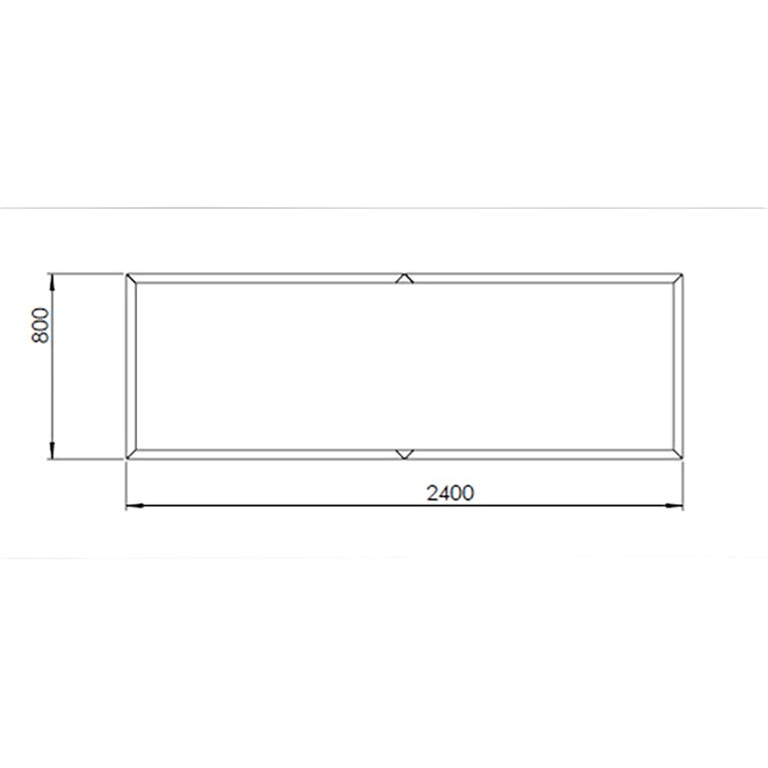 Jardinieră din oțel acoperit cu pulbere Texas xxl 240 x 80 cm