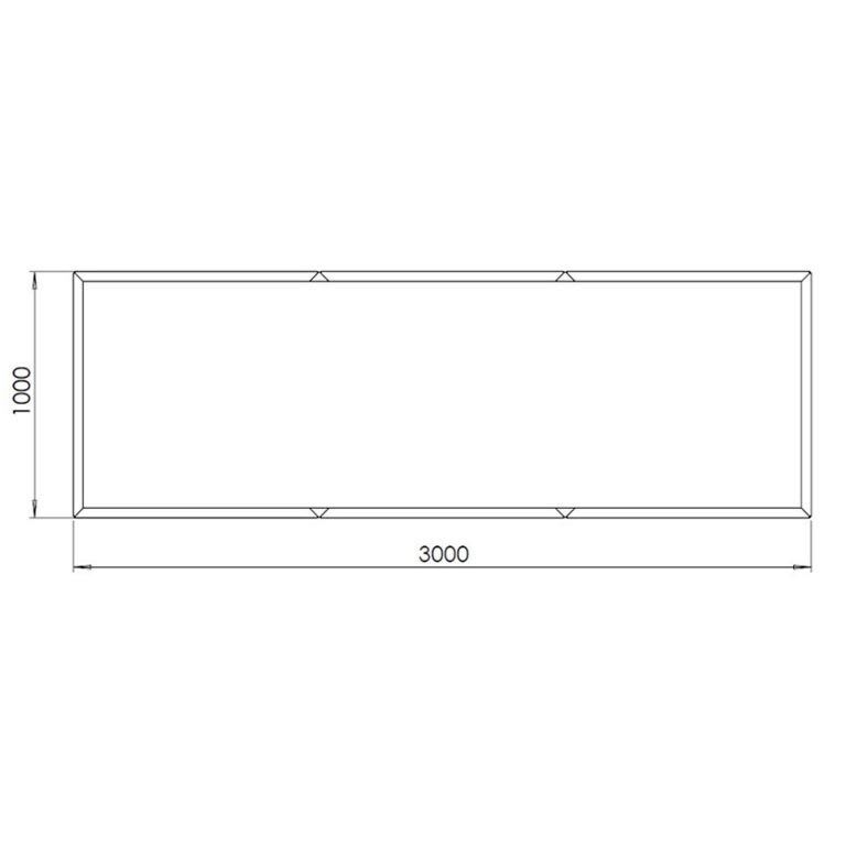 Jardinieră din oțel acoperit cu pulbere Texas xxl 300 x 100 cm