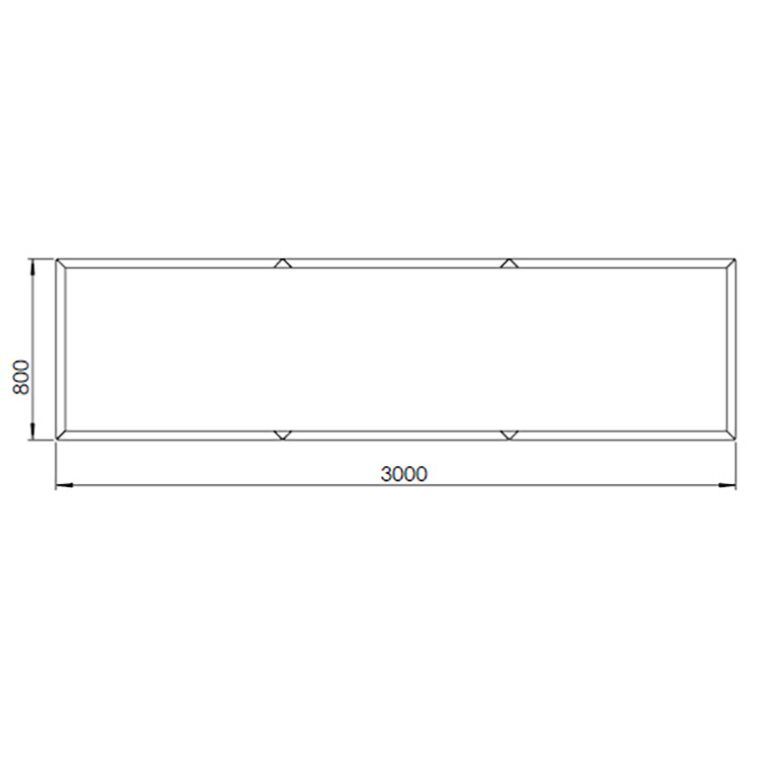 Jardinieră din oțel acoperit cu pulbere Texas xxl 300 x 80 cm