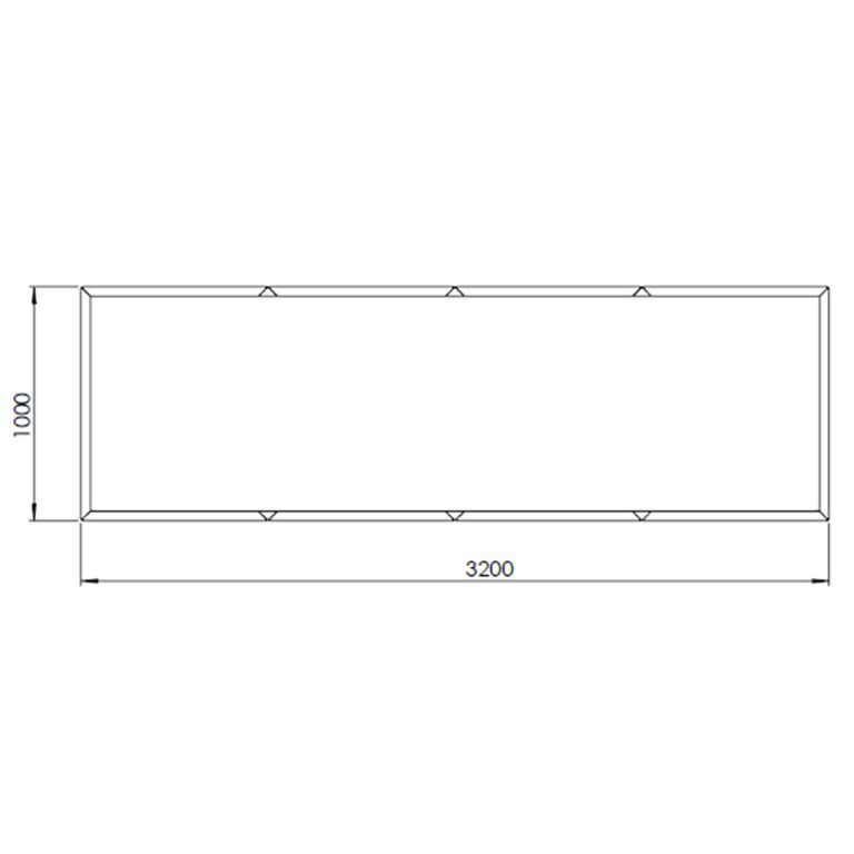 Jardinieră din oțel acoperit cu pulbere Texas xxl 320 x 100 cm