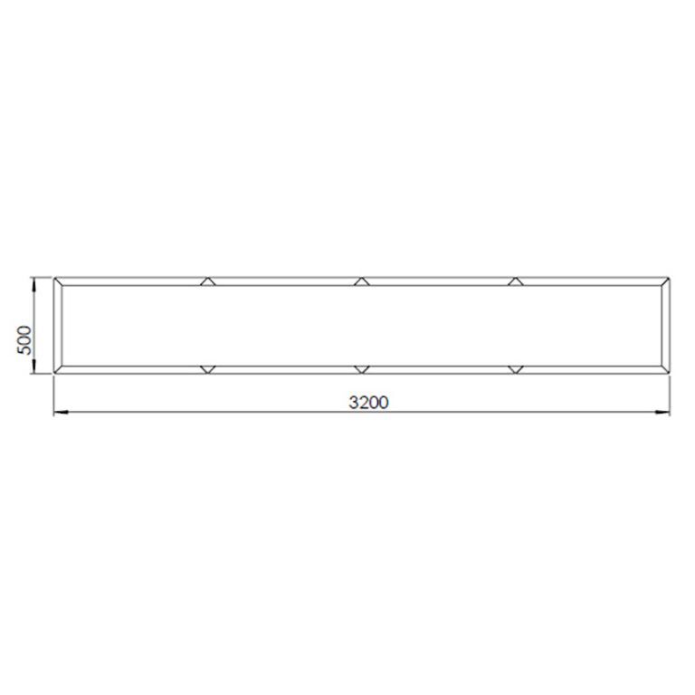 Jardinieră din oțel acoperit cu pulbere Texas xxl 320 x 50 cm