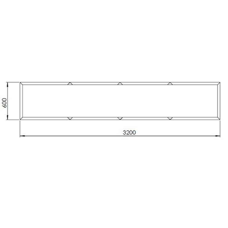 Jardinieră din oțel acoperit cu pulbere Texas xxl 320 x 60 cm