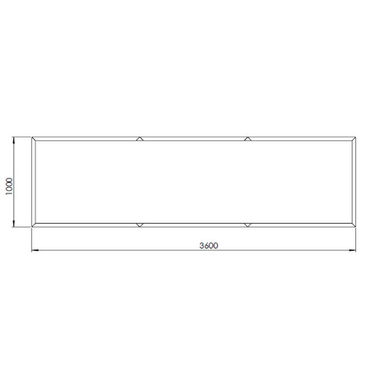 Jardinieră din oțel corten Texas xxl 360 x 100 cm