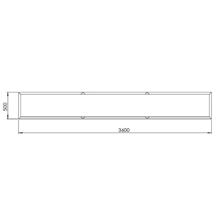 Jardinieră din oțel acoperit cu pulbere Texas xxl 360 x 50 cm