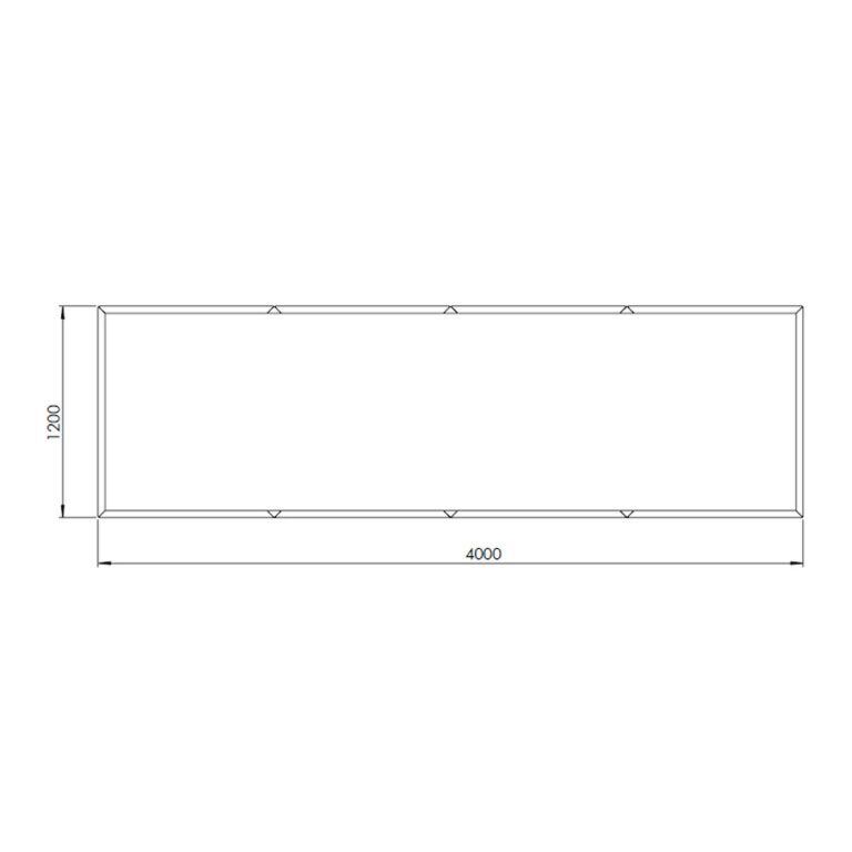 Jardinieră din oțel acoperit cu pulbere Texas xxl 400 x 120 cm