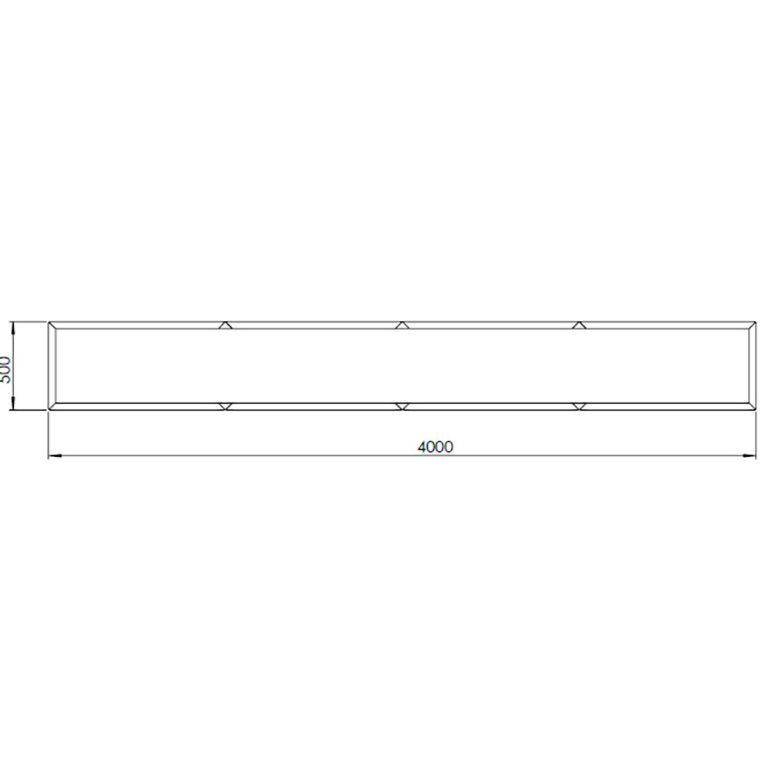 Jardinieră din oțel acoperit cu pulbere Texas xxl 400 x 50 cm