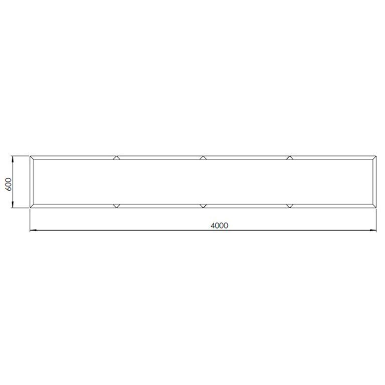 Jardinieră din oțel acoperit cu pulbere Texas xxl 400 x 60 cm