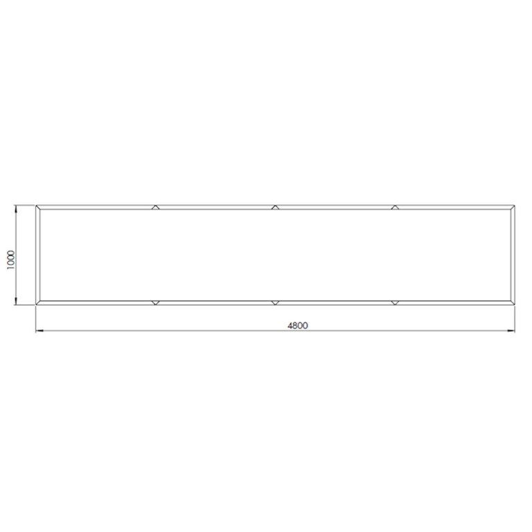 Jardinieră din oțel acoperit cu pulbere Texas xxl 480 x 100 cm