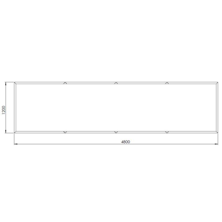 Jardinieră din oțel acoperit cu pulbere Texas xxl 480 x 120 cm
