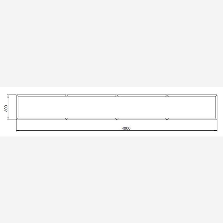 Jardinieră din oțel acoperit cu pulbere Texas xxl 480 x 60 cm