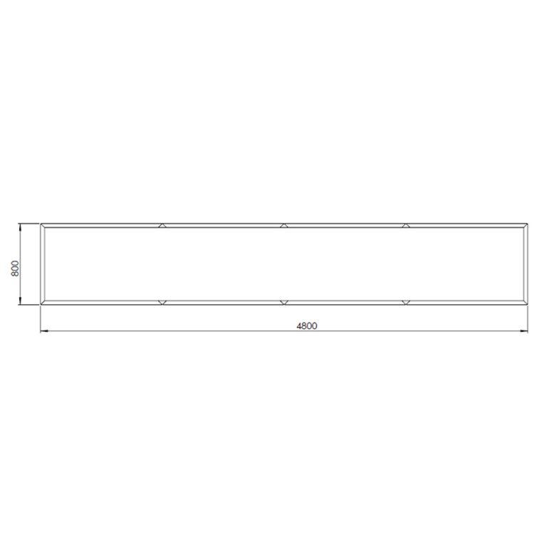 Jardinieră din oțel corten Texas xxl 480 x 80 cm