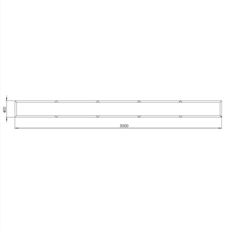 Jardinieră din oțel acoperit cu pulbere Texas xxl 500 x 40 cm