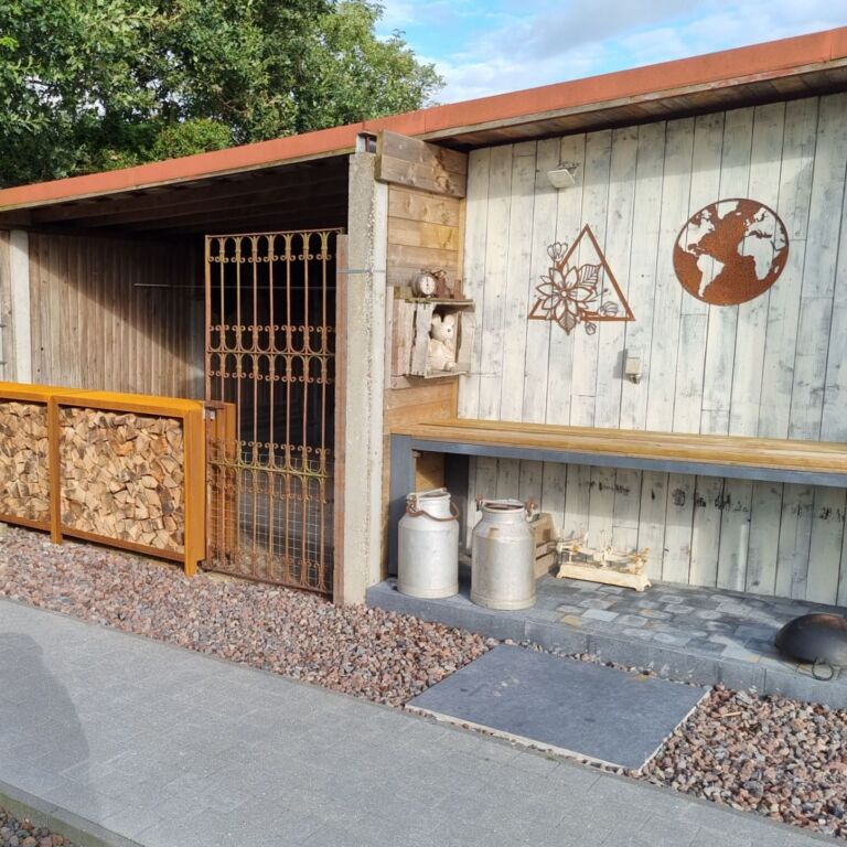 Decor de perete din oțel corten Floare 1.0