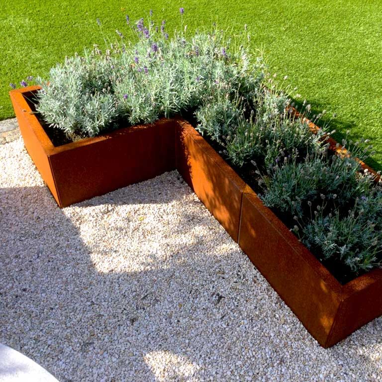 Jardinieră din oțel corten Kansas 50