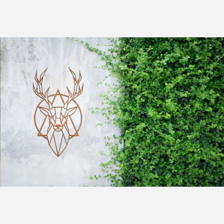 Decor de perete din oțel corten Cerb 2.0