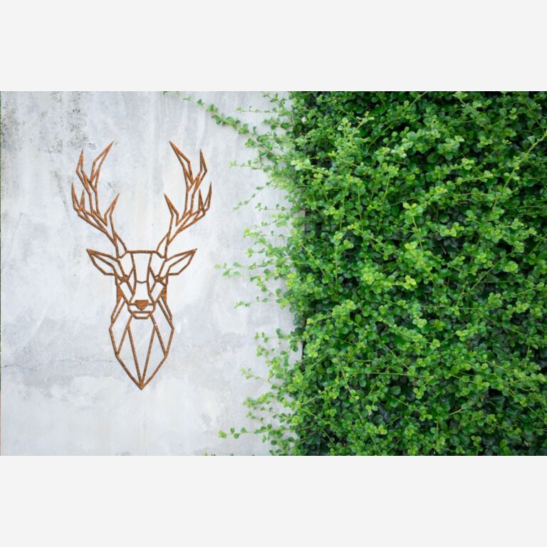 Decor de perete din oțel corten Cerb 1.0