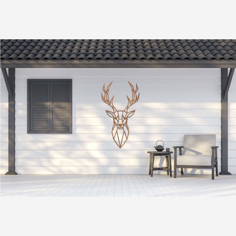 Decor de perete din oțel corten Cerb 1.0