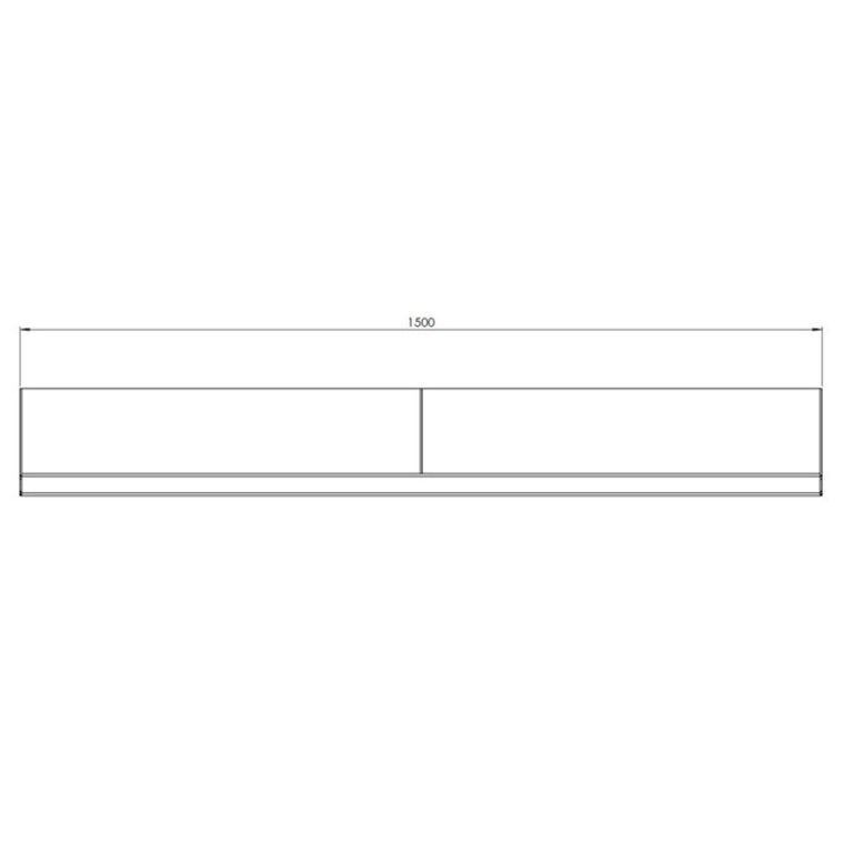 Perete de susținere din oțel acoperit cu pulbere formă dreaptă 150 cm (înălțime 30 cm)