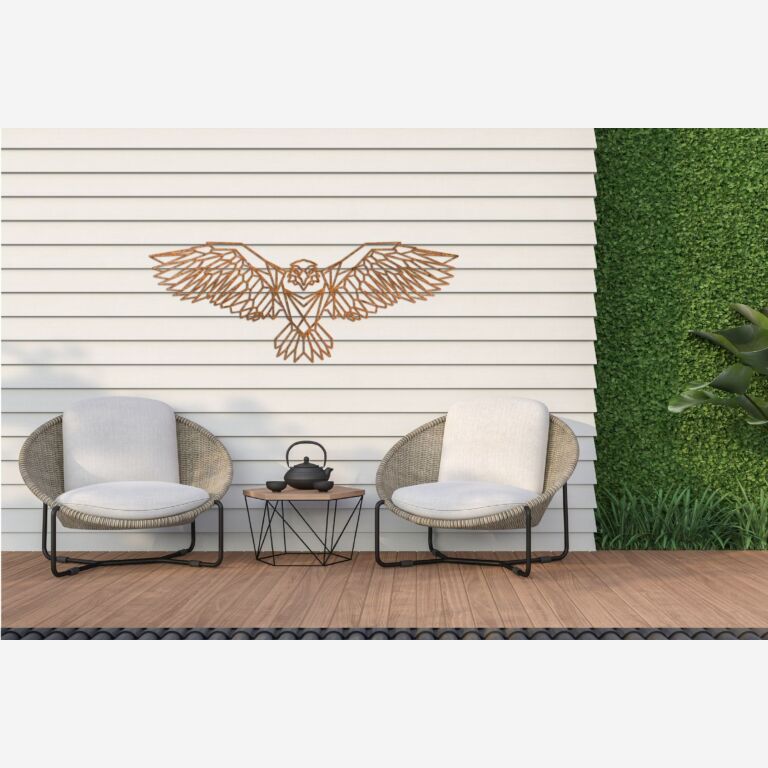 Decor de perete din oțel corten Vultur