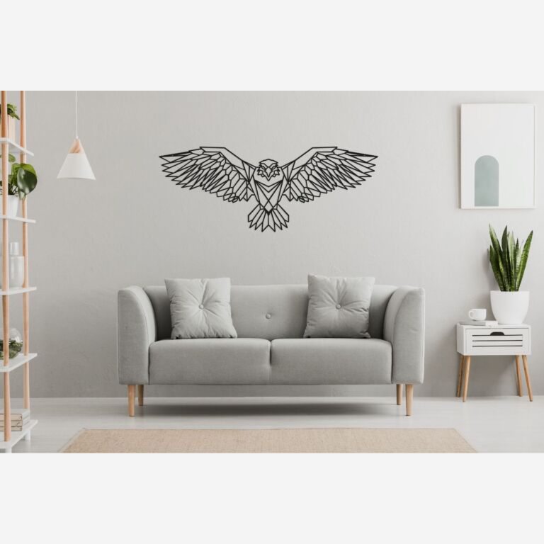 Decor de perete din metal Vultur