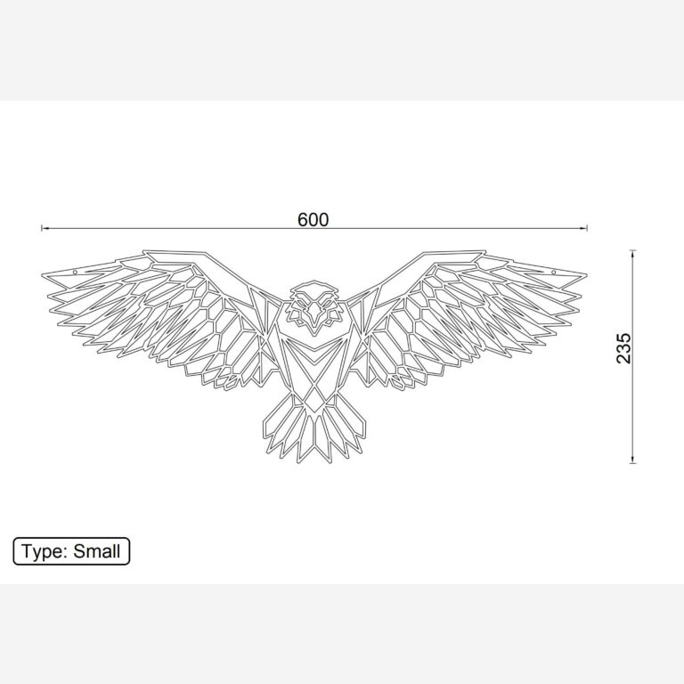 Decor de perete din metal Vultur