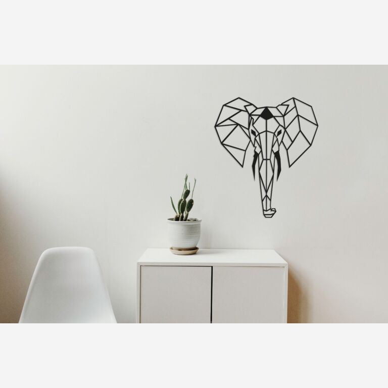 Decor de perete din metal Elefant 2.0