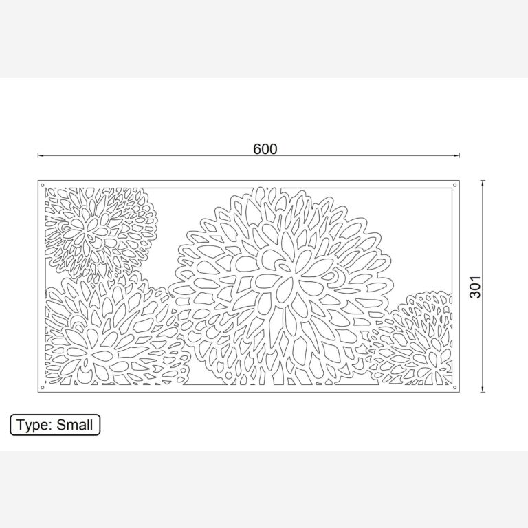 Decor de perete din metal Floare 2.0