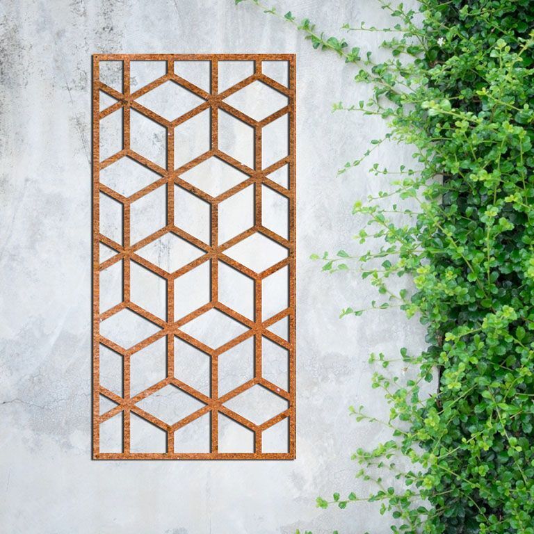 Decor de perete din oțel corten Forme geometrice 2.0