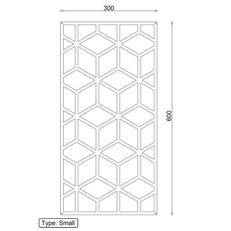 Decor de perete din oțel corten Forme geometrice 2.0