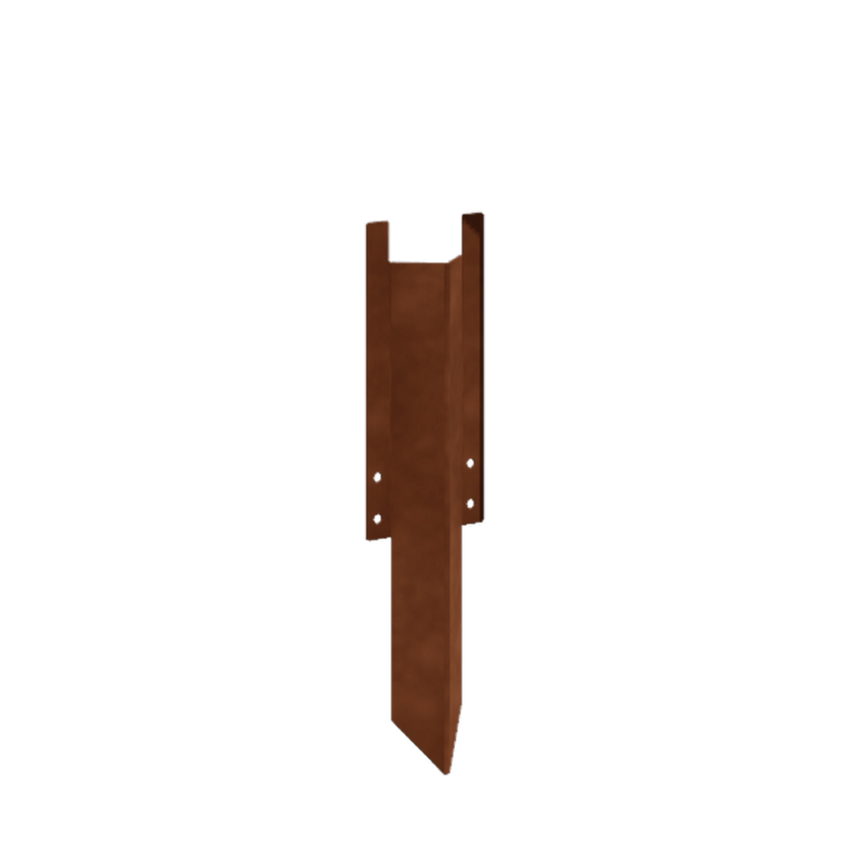 Țăruși de fixare din oțel corten - Înălțime separator de gazon 22 / 25 cm
