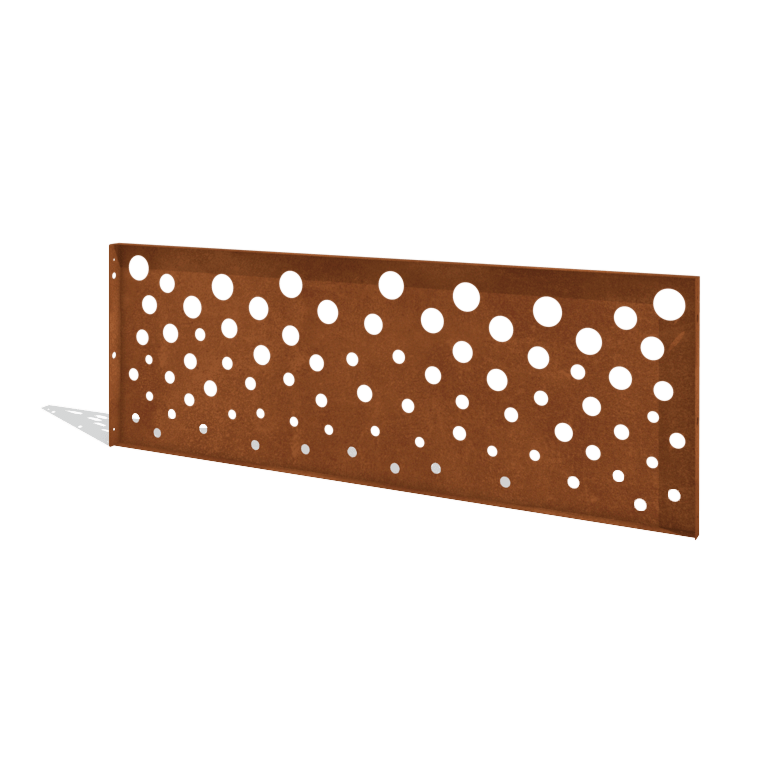 Gardă din oțel corten H panou B 180 x 63,3 cm