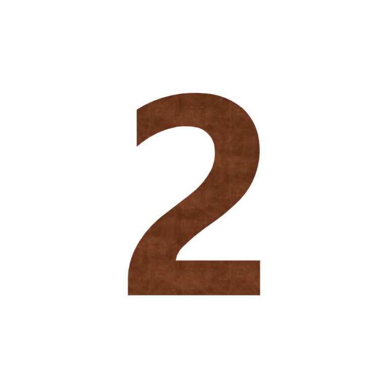 Număr de casă din oțel corten 2 - 80 cm